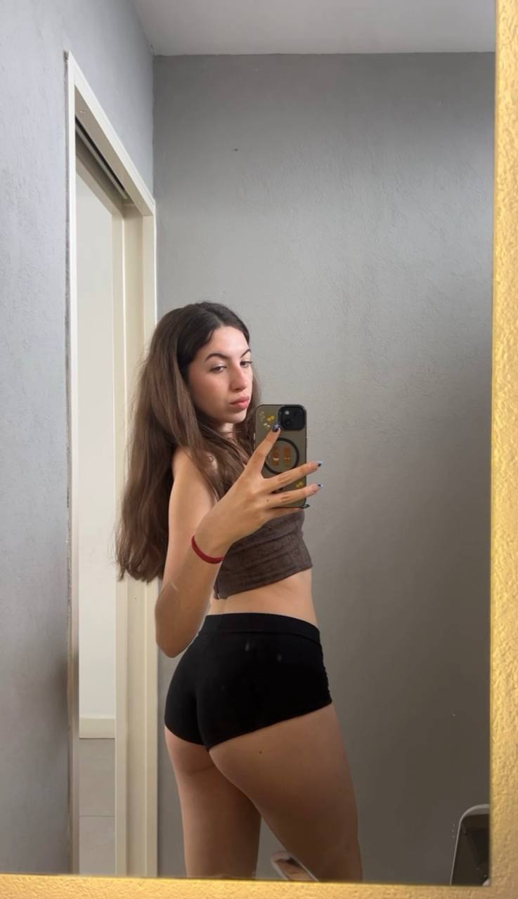 Amber in her underwear in London