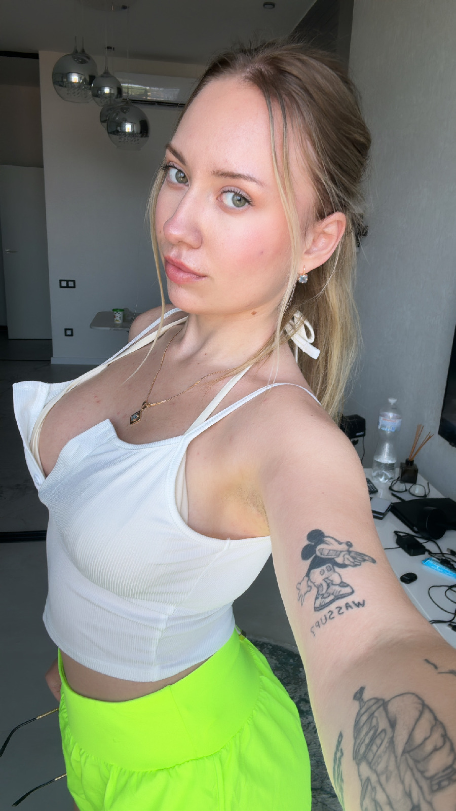 KateV in her underwear in London